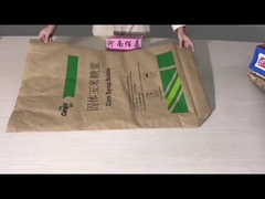 Kích thước tùy chỉnh Túi giấy Kraft tái chế 20kg 25kg Túi giấy dán nhiều lớp