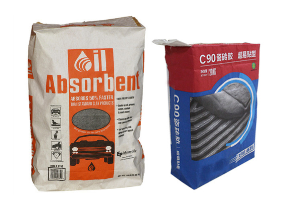 Vật liệu thấm hút dạng hạt đất sét Túi giấy đa tường 15kg 20kg 25kg