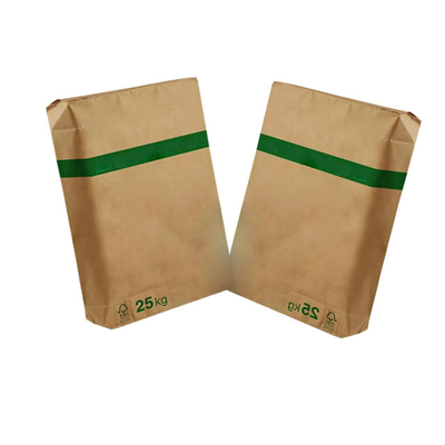 Lớp thực phẩm 3 lớp Van dán Túi giấy nhiều lớp 25kg In Flexo