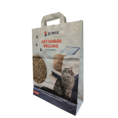 Bao tải giấy nhiều lớp 25kg có dây cotton / dây Pp / tay cầm giấy xoắn