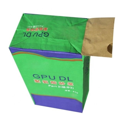 20kg Valve Kraft Paper Bag Packaging Cấu trúc tùy chỉnh Hình dạng Kích thước Kháng nước