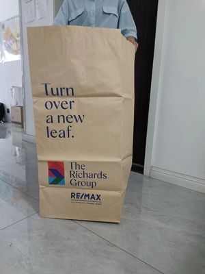 Khả năng tùy biến Open Top Brown Lawn Bags chống ẩm