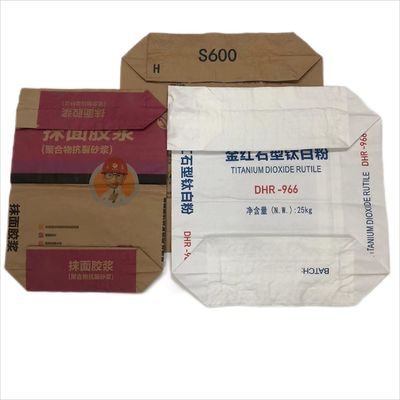 Thẻ thực phẩm Biodegradable Waterproof Moisture-Proof Multiwall Valve Paper Bags