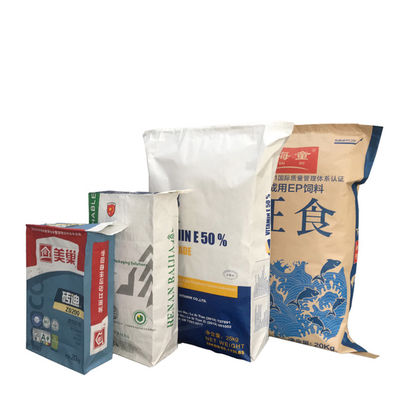 Công nghiệp Multiwall Kraft giấy túi / túi 20KG Nhà sản xuất cho sản phẩm chảy khô