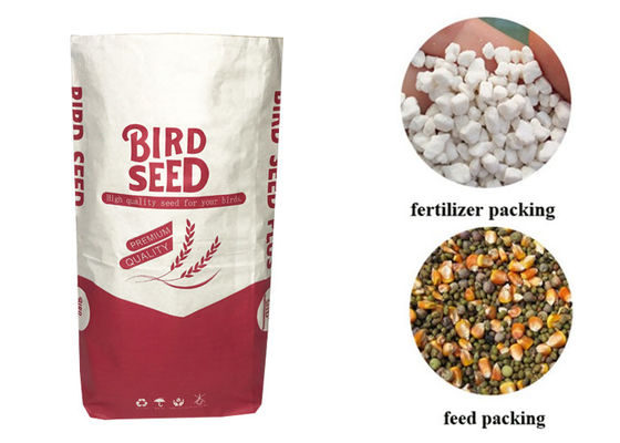 25kg Biểu trưng tùy chỉnh Túi thức ăn gia cầm cho chó Thức ăn cho mèo Hạt giống mèo