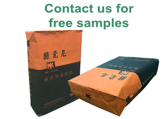 Túi dán gạch 20kg Bột thạch cao tùy chỉnh Túi bao bì van giấy Kraft