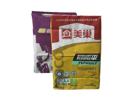 20kg 25kg Van túi giấy để đóng gói Chất liệu bột Multiwall Màu trắng