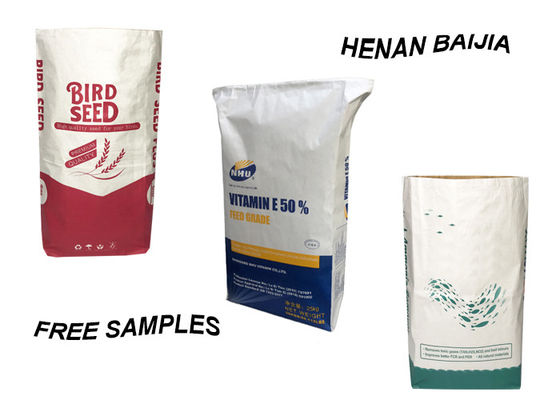 Công nghiệp xây dựng Túi giấy PE Kraft Đáy vuông Lớp phủ chống thấm 25Kg 50Kg