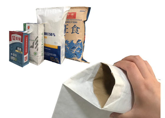 Chất lỏng hấp thụ hóa chất được dán Túi giấy đa vách 15kg 20kg