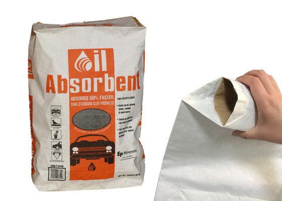 Chất lỏng chống tràn hóa chất đã dán Van Túi giấy đa tường 15kg 20kg