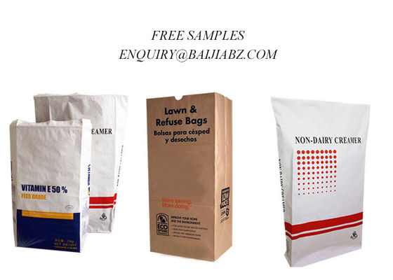 Túi giấy Kraft đa vách hấp thụ dạng hạt đất sét 20kg 25kg