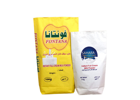 Bột sữa Thực phẩm nhiều lớp Bao giấy treo tường Chấp nhận kích thước tùy chỉnh 20kg 25kg