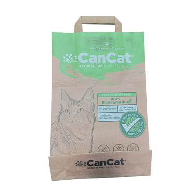 Túi giấy kraft 5kg 10kg cho thức ăn cho động vật nhỏ cho mèo Kích thước tùy chỉnh
