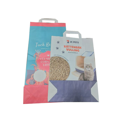 Túi giấy kraft 5kg 10kg cho thức ăn cho động vật nhỏ cho mèo Kích thước tùy chỉnh