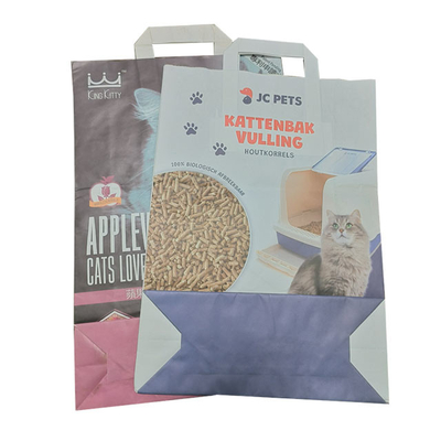 Túi giấy kraft có thể phân hủy sinh học cho bao bì Cat Litter In tùy chỉnh