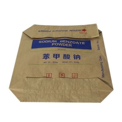 Van dán màu trắng Túi giấy nhiều lớp Túi bột gạo 25kg 50kg In Flexo