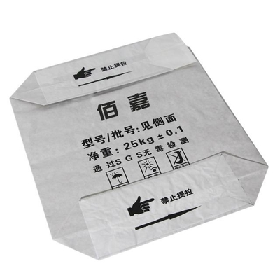 Van dán màu trắng Túi giấy nhiều lớp Túi bột gạo 25kg 50kg In Flexo