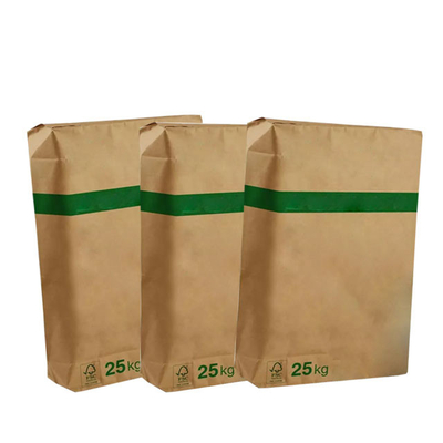 20kg 25kg Van dán Túi giấy nhiều lớp Túi giấy nhiều lớp Độ bền cao
