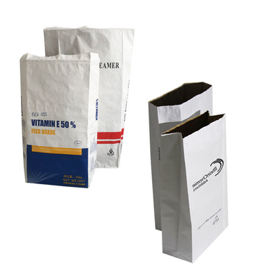 Túi giấy Kraft 3 lớp nhiều lớp có thể tái chế Túi thức ăn cho vật nuôi Gạo Bột đường