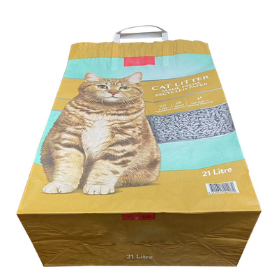 Túi giấy 7 màu Cat Litter Xử lý Túi bao bì giấy Kraft Mở miệng
