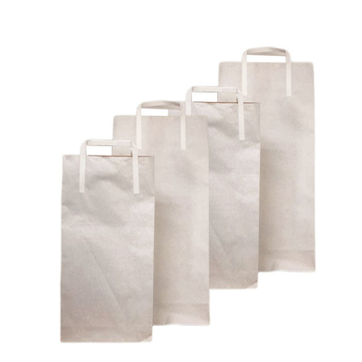 Bột mì OEM Bao bì giấy kraft Túi in tùy chỉnh Tay cầm Gusset bên