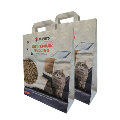 3,6kg 7L Logo tùy chỉnh Túi xử lý rác thải cho mèo cưng Trắng PP Lamination