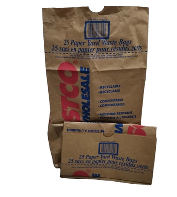Túi giấy Kraft 30 Gallon chống ẩm nhiều lớp tùy chỉnh Yard cho lá
