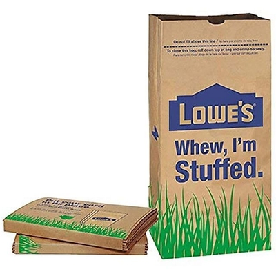 Túi giấy có thể phân hủy sinh học 30 Gallon Lawn Leaf Logo tùy chỉnh được chấp nhận