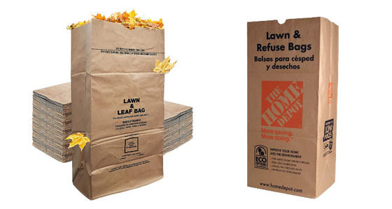Open Top Eco Friendly Grass Clipping Paper Bags cho vườn hoặc sân