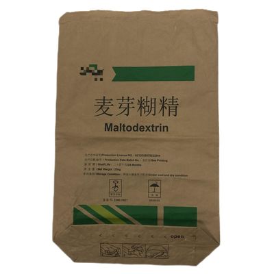 Tùy chỉnh công nghiệp đa giấy tường túi đáy phẳng cho Maltodextrin với logo