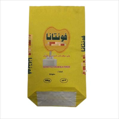 Hình dạng tùy chỉnh Industrial Pinch Bottom Paper Bags cho sữa bột lên đến 7 màu in