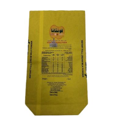 Hình dạng tùy chỉnh Industrial Pinch Bottom Paper Bags cho sữa bột lên đến 7 màu in