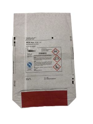 25kg túi giấy đa tường hình vuông đáy miệng mở cho bao bì hóa chất