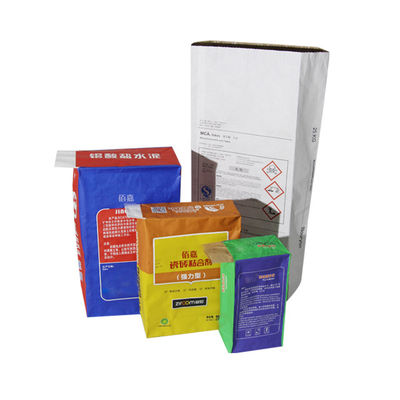 Công nghiệp Multiwall Kraft giấy túi / túi 20KG Nhà sản xuất cho sản phẩm chảy khô