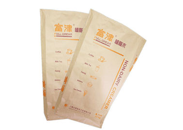 Túi bao bì giấy Kraft đáy phẳng 15 Kg tùy chỉnh cho bột gạo