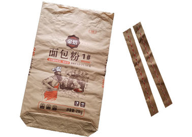 Túi giấy nặng đáy vuông được may mở miệng tái chế thân thiện với môi trường