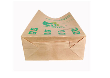 Mở miệng Bao giấy kraft 2 lớp / 3 lớp thoáng khí theo tiêu chuẩn đáy vuông