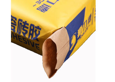 Màu sắc Flexo In Túi giấy nhiều lớp Loại van 2 lớp Độ bền kéo cao