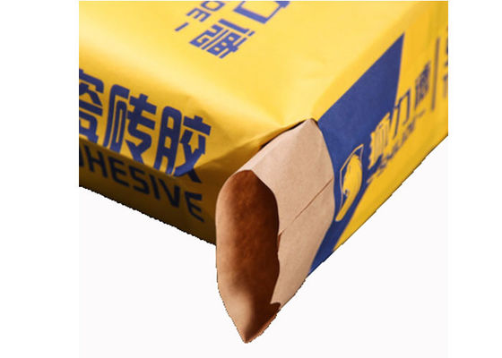 Túi giấy công nghiệp Multiwall Khả năng chống mòn tốt Túi giấy kraft nhiều lớp