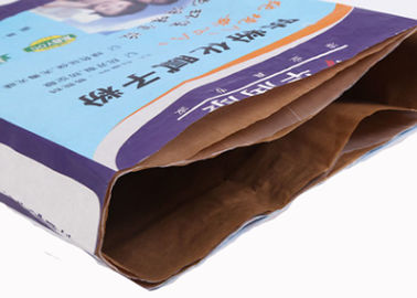 Flexo Print Túi giấy kraft nhiều lớp 3 lớp 20kg 40kg Kem chống ẩm Mouldproof