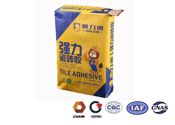 Màu sắc Flexo In Túi giấy nhiều lớp Loại van 2 lớp Độ bền kéo cao