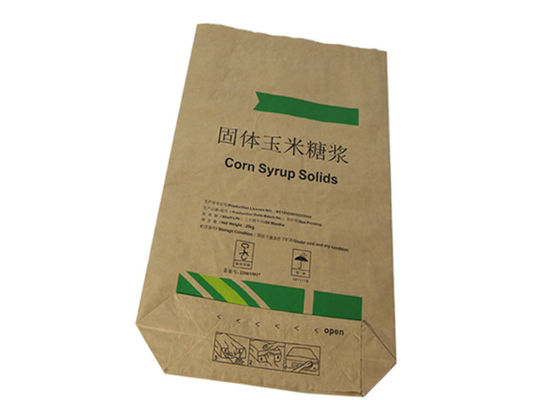 Túi giấy miệng mở có đáy vuông được dán để sử dụng thực phẩm