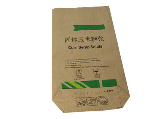 Công suất tùy chỉnh 1-4 lớp Túi giấy đáy vuông Bao bì bột thực phẩm