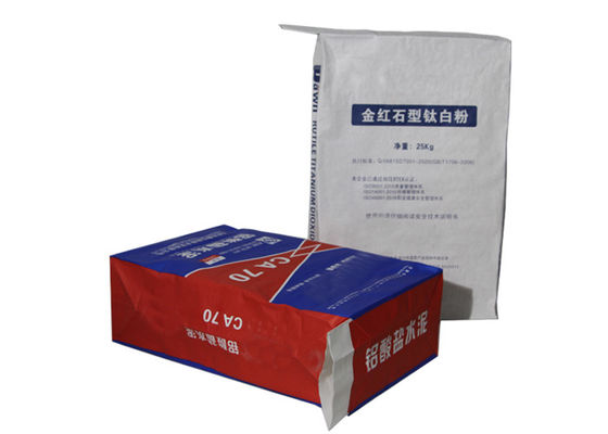 25kg Túi giấy Kraft nhiều vách kích thước lớn để đóng gói vật liệu hóa chất