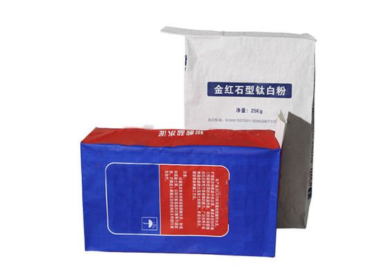 Biểu trưng tùy chỉnh Bao đựng giấy dán tường 25kg Túi giấy Kraft 50kg