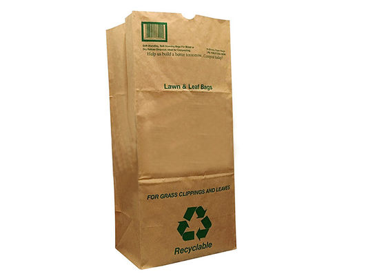 Túi giấy Kraft nặng 30 gallon Multiwall Túi giấy Bãi rác Túi từ chối