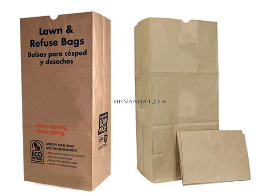 30 Gal Túi giấy Kraft phân hủy sinh học 120gsm Bao đựng giấy lớn từ chối