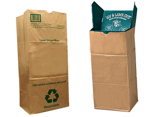 Túi giấy bãi cỏ 110L 30 Gallon Túi đựng giấy bãi cỏ có thể phân hủy sinh học