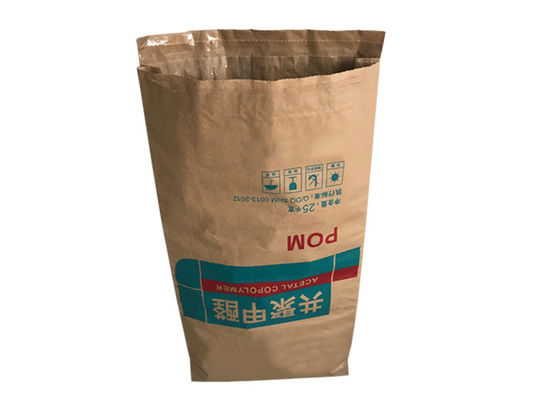 Túi giấy Kraft nhiều lớp công nghiệp Mẫu miễn phí 15kg 20kg 25kg