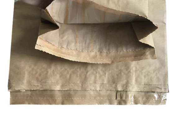 Túi giấy Kraft đa năng 25KG Chốt đáy cho bao bì vật liệu bột